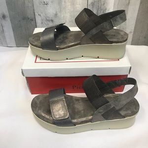 Pewter Platform Sandals